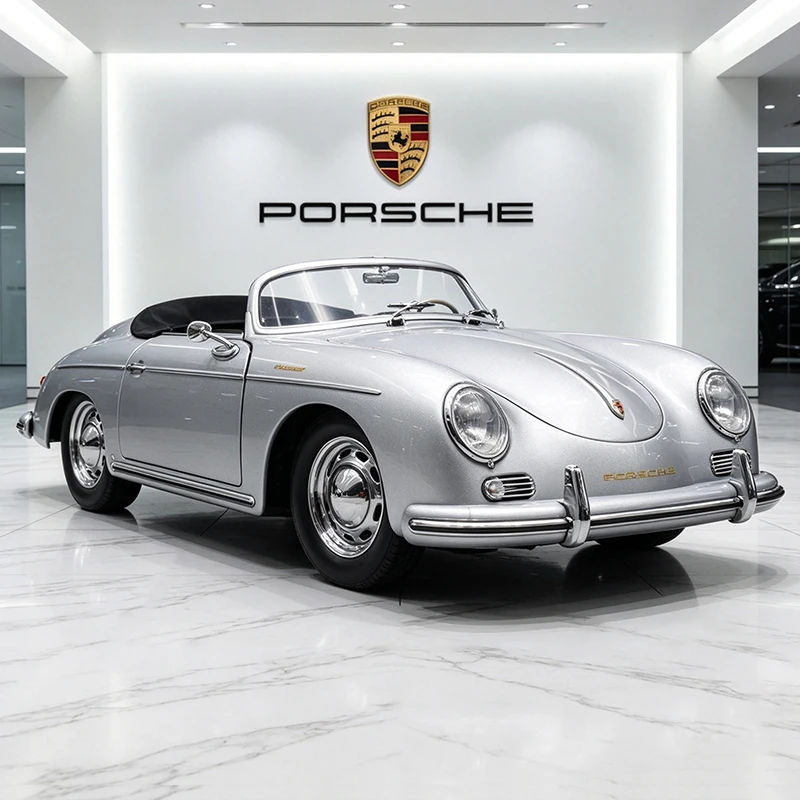 WELLY 1/24 Porsche 356A Speedster Legierungsauto, Modellfahrzeug, Miniatur-Modellauto für Sammler und als Geschenk
