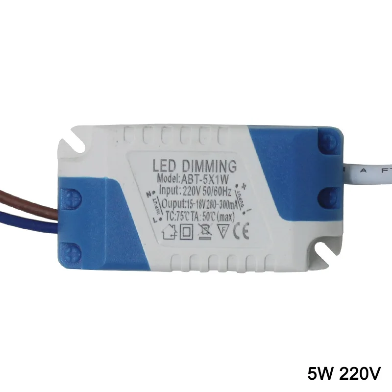 5pcs 3w-24w 4W 5W 7-15W 15-24W Dimmable Driver DC Female Dimming Power Supply LED Transformer for LED Pannel Ceilling Downlight