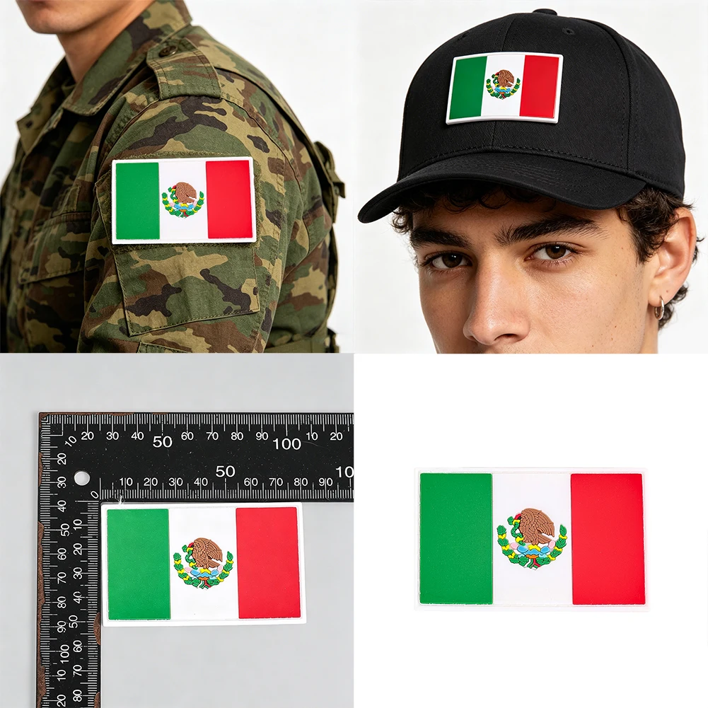 Brazil Flag Rubber PVC Patch Tactical Morale Hook Loop Patch For Backpack Hat Vest Outdoor Gear Military Decor DIY Craft Gift