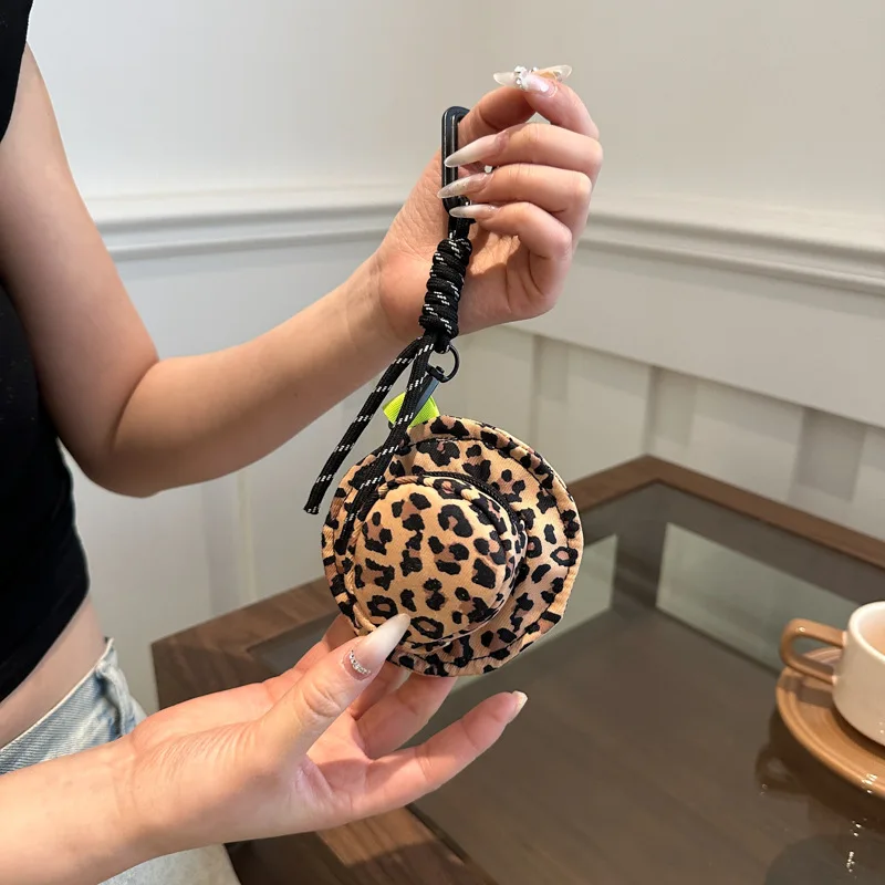 Mini bolsa de almacenamiento portátil impresa, monedero multiusos para llaves, soporte para cambio, organizador de maquillaje y auriculares, bolsa colgante