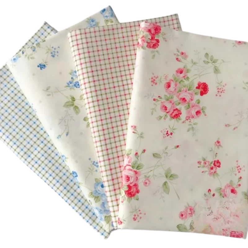 

160x50 см Сельская серия «Роза» из чистого хлопка, саржа с принтом, пододеяльник, постельное белье, юбка ручной работы, ткань на заказ