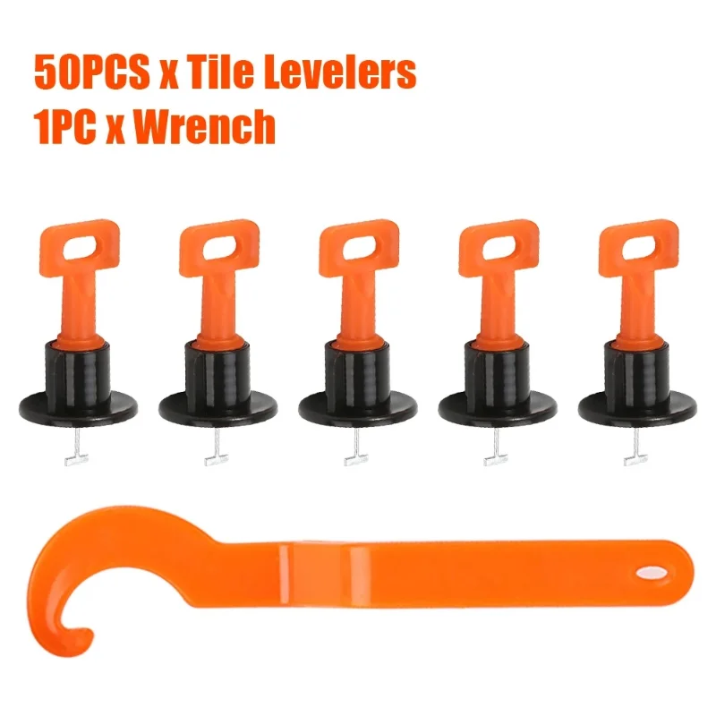 50 Pieces Tile Leveling System Practical Tile Leveling Steel Needles Reusable Replacement T-Pins for Floors Installation