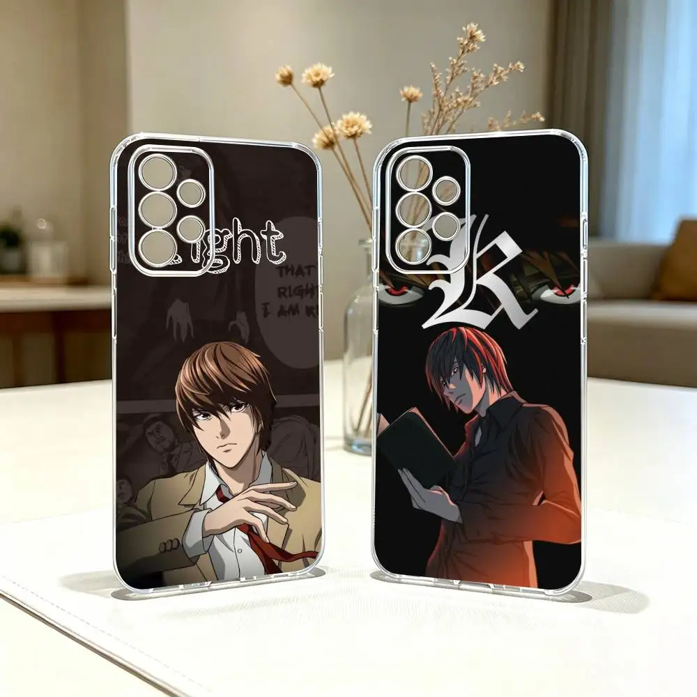 D-Death Note Light Y-Yagami   Phone Case For Samsung S25,S24,S21,S22,S23,S30,Ultra,S20,Plus,Fe Transparent Cover