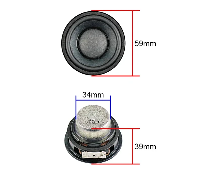 GHXAMP 2 Inch 59mm Huge Neodymium Full Range Speaker 4Ohm 10W High-end Audio Driver Unit 1Pairs For JBL