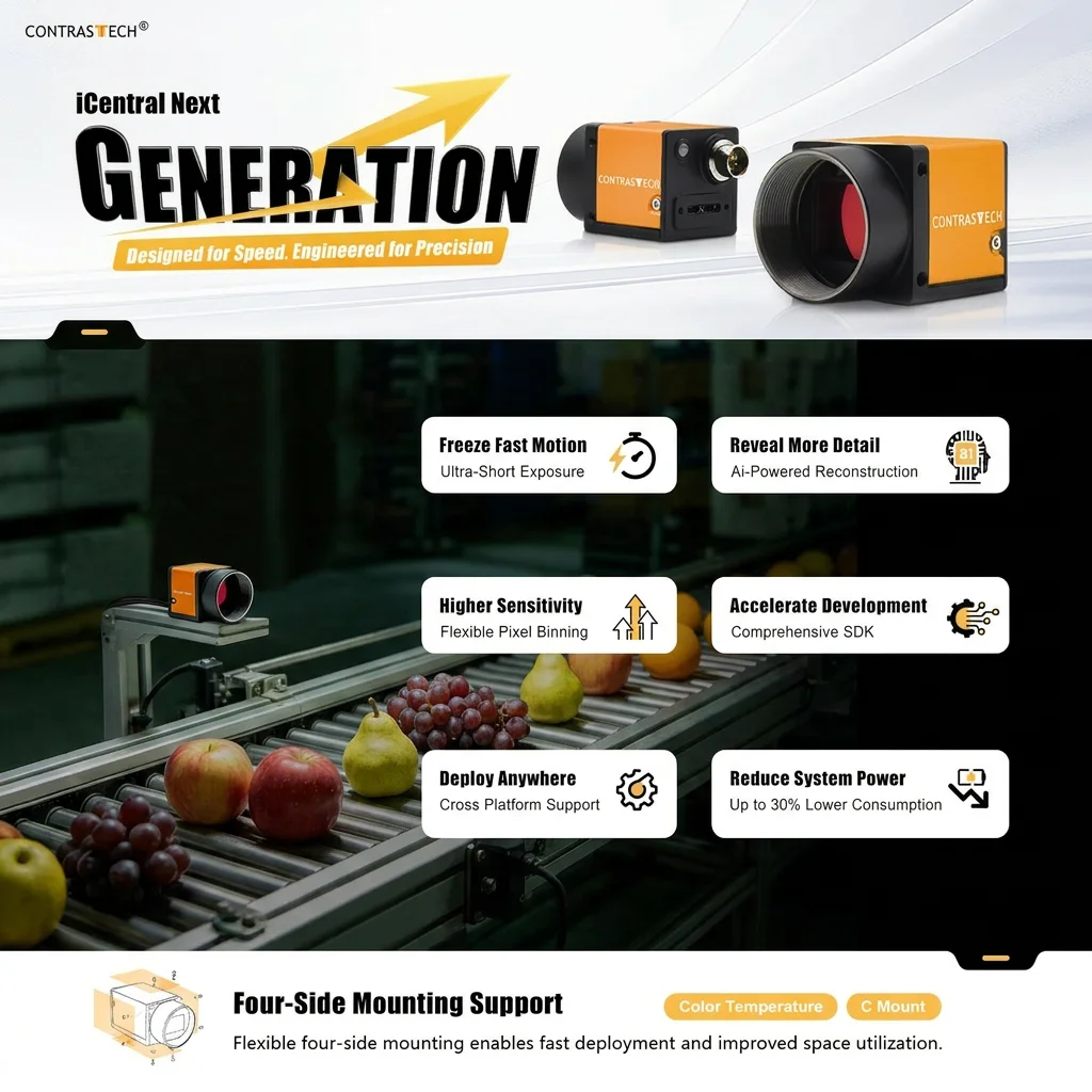 5K 25MP Industrial Camera IMX540 Cameras GMAX0505 Global Shutter USB3.0 GigE Compact Design for Machine Vision Inspection