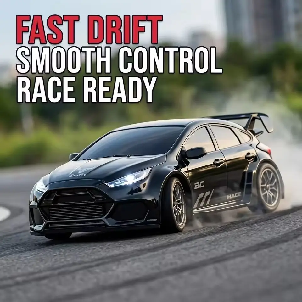RC Racing Car High Speed Drifting Sports Car 4WD Brushless Speed Champion with LED Lights Remote Controlled Cars for Kid Toys