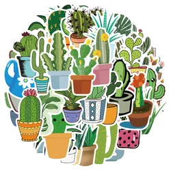 Pegatinas impermeables con dibujos de Cactus para niños, adhesivos decorativos estéticos para equipaje, portátil, taza, teléfono, álbum de recortes, 15/45 piezas