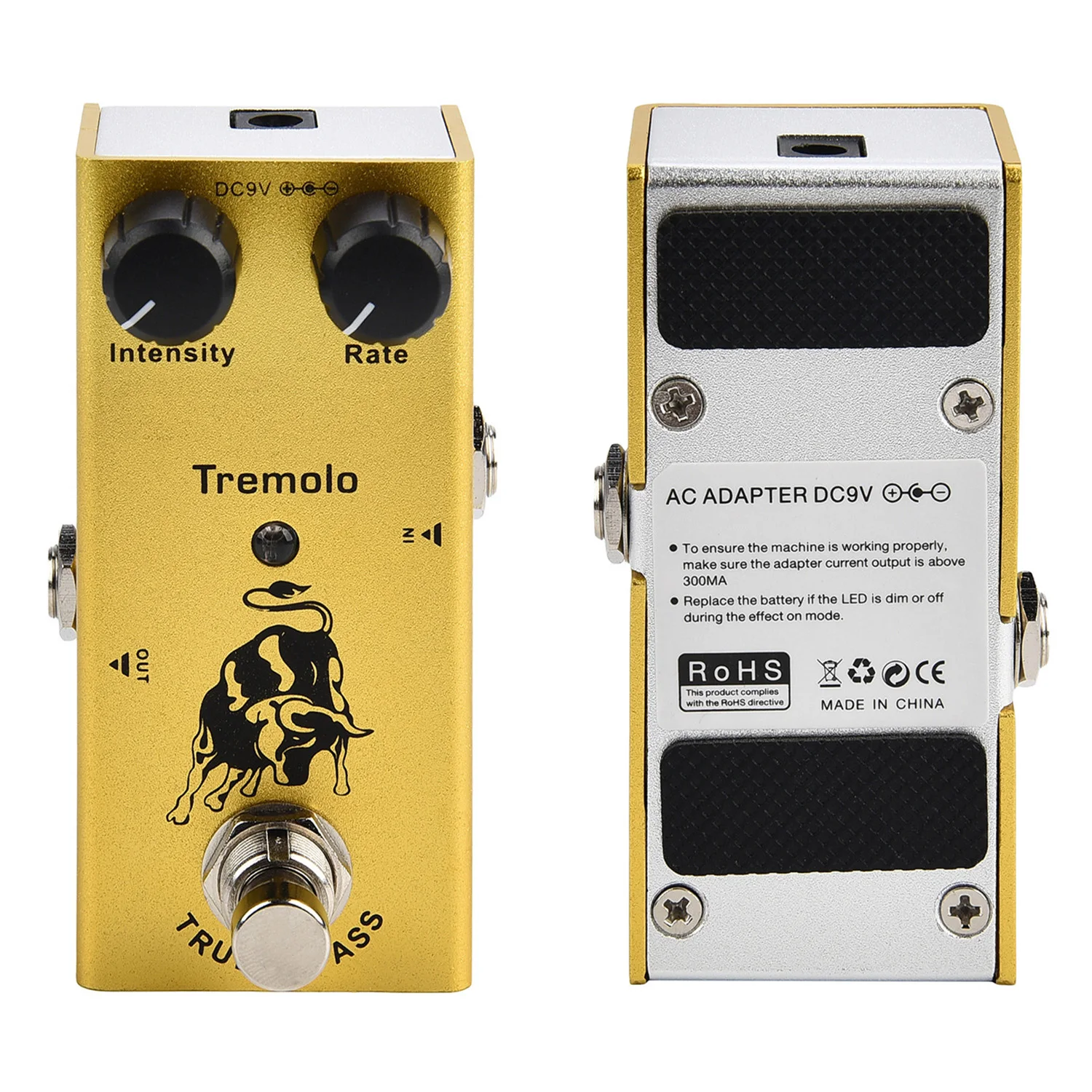 IRIN EF-09 Tremolo Pedal Electric Guitar Effect Pedal Classic Vibrato Effect True Bypass Adjustable Knob Guitar Accessories