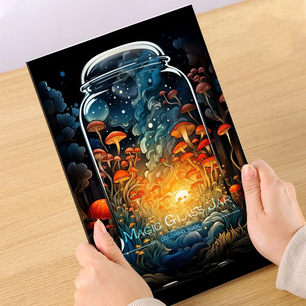 A4 World In Bottle Coloring Book DIY Color Filling Drawing Book Thickened Stress Relief Enlightenment Art Painting Notebook