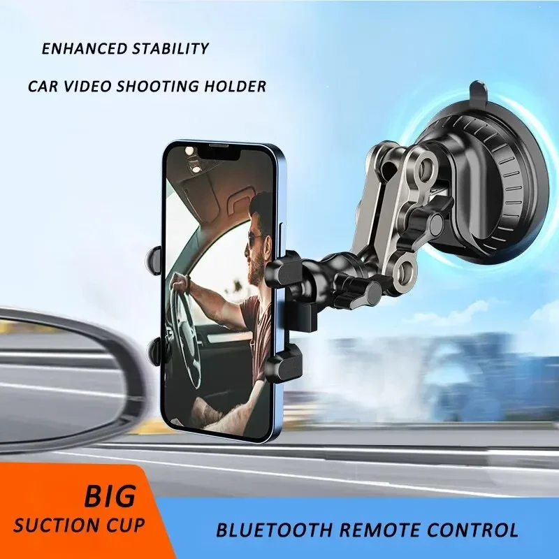 Car Phone Mount Video Recording Universal Magic Arm Suction Car Phone Holder Mount Windshield Window Glass Vlog Shooting