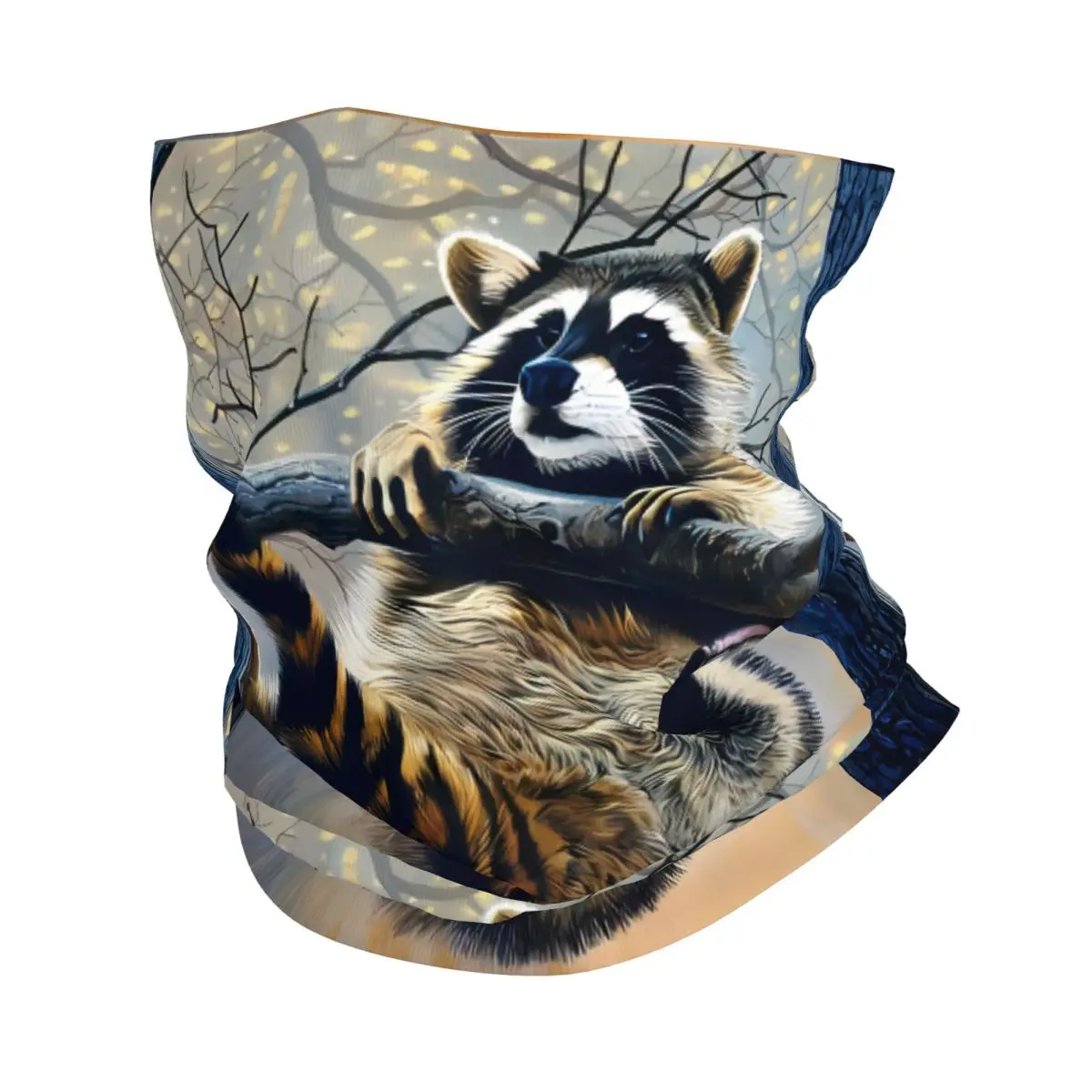 Raccoon Scarf Neckerchief Neck Face Mask Polyester