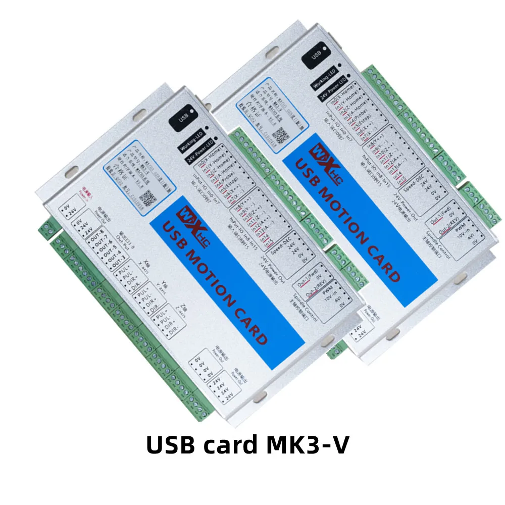 Wixhc Official Store 3 /4/6 Axis MACH3 USB CNC Breakout Board MK3-V MK4-V MK6-V 2MHz Motion Card cnc Controller From Factory