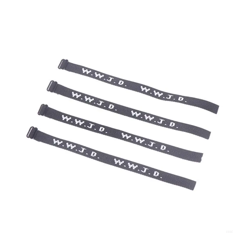 195C 4x Island Novelty WWJD Webbing Bracelets Woven Wristband Religious Christian