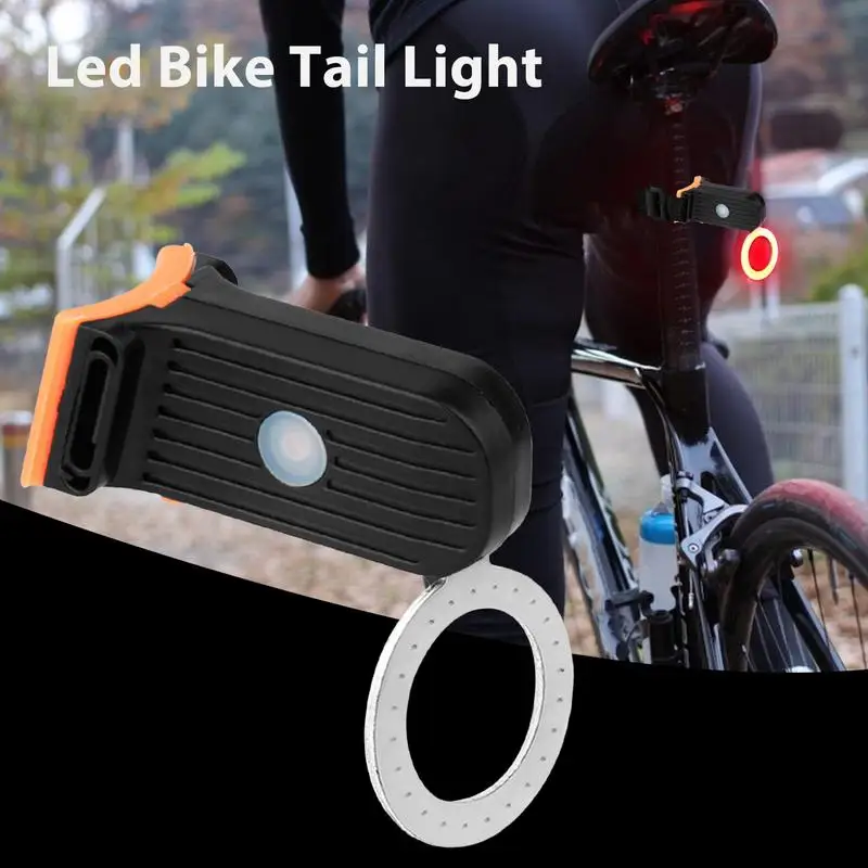 Fanale posteriore per bicicletta fanale posteriore a forma di cuore ricaricabile luce di sicurezza per bici 3 modalità luce spia LED accessori per ciclismo MTB