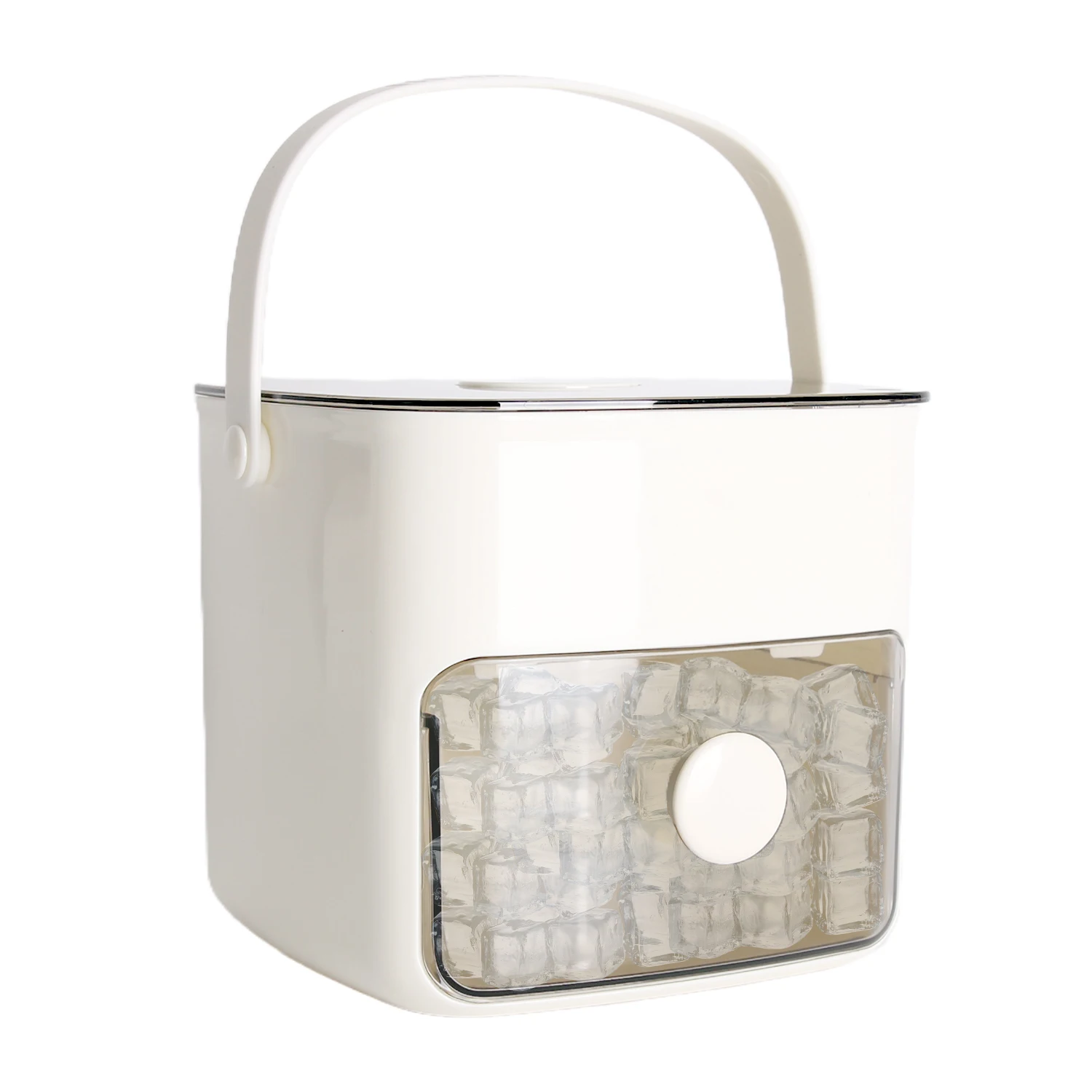 

Large Capacity Ice Tray with Press Release Easy Removal Lid, Double Layer Non Stick Ice Cube Maker， for Home Bar Cocktail