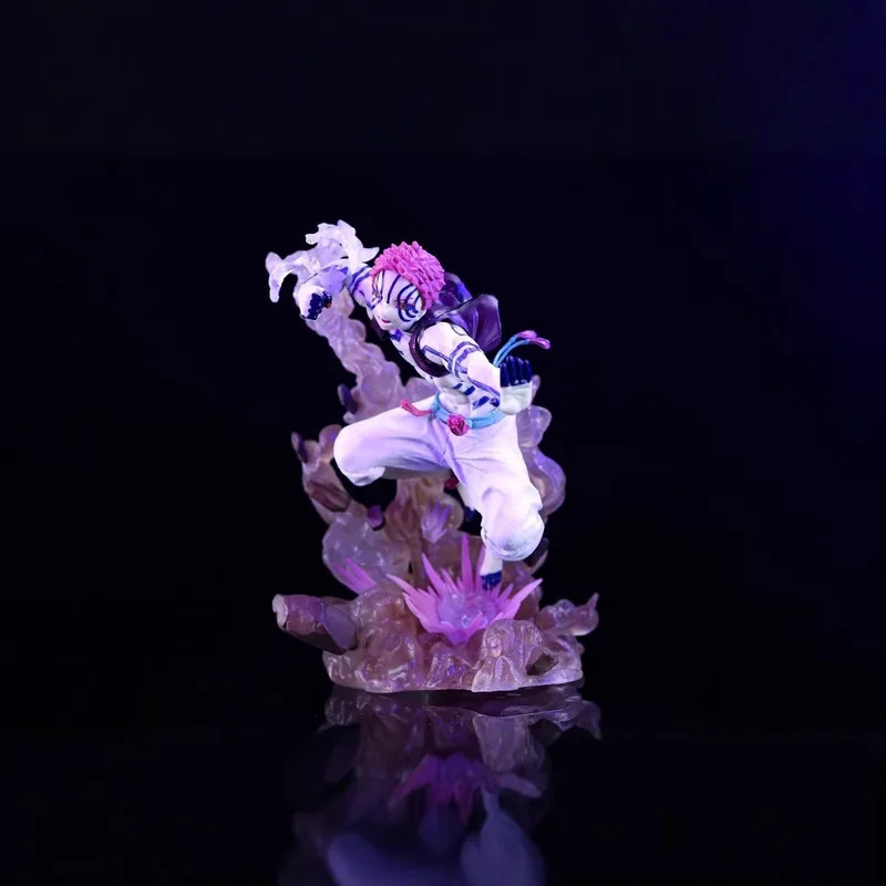 Nowość w magazynie 18cm Figurka Anime Demon Slayer Battle Akaza Model Akcji Figurka Zabawka z PVC dla Dzieci Prezent Kolekcjonerski Model Ozdoba