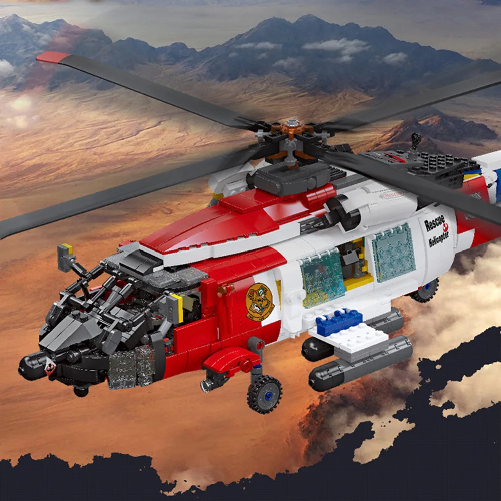

United States Modern Military MH-60T Pave Hawk Helicopters Batisbrick Building Block Ww2 America Air Forces Figures Toy For Boys