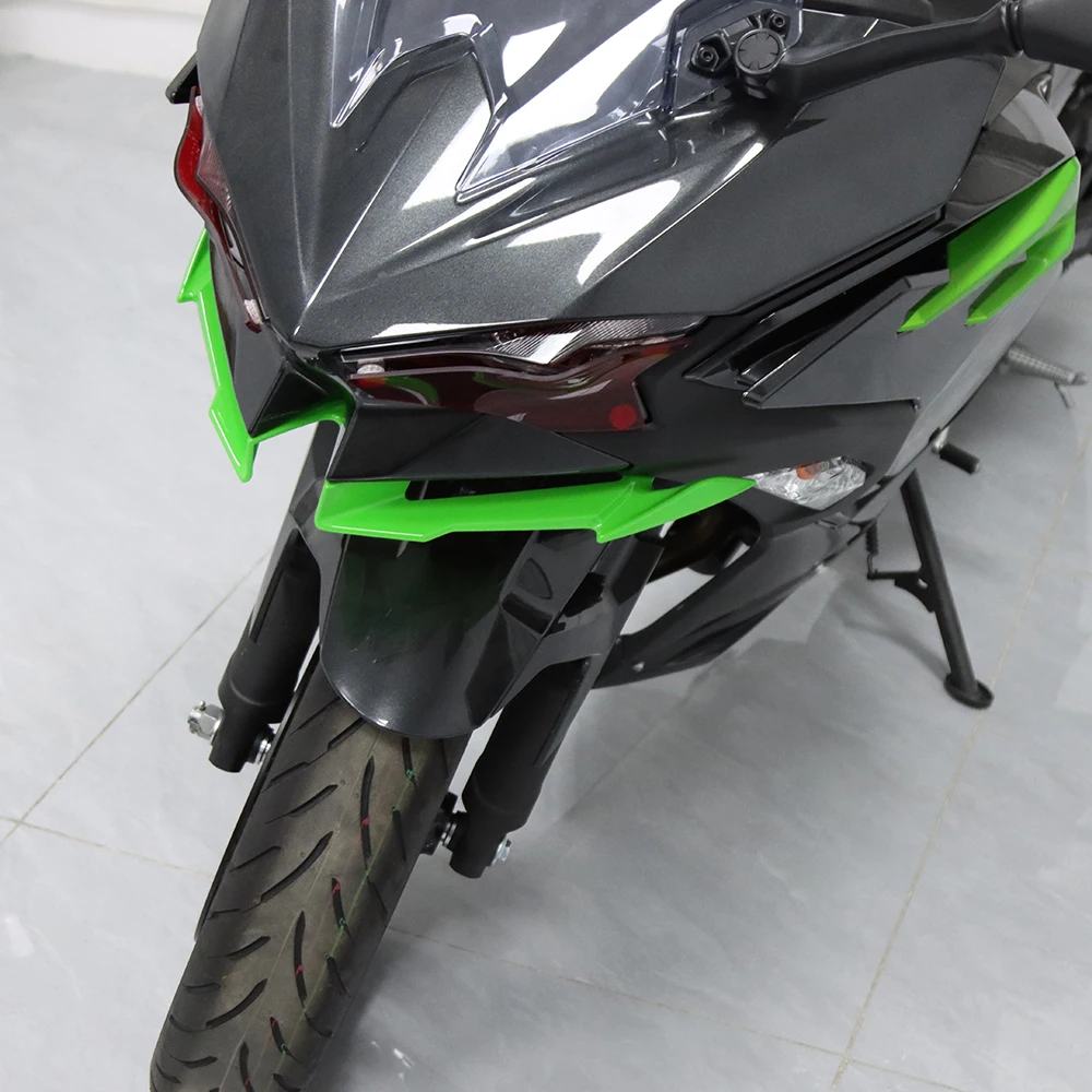 For NINJA 500 Front Wing For KAWASAKI NINJA 500 2024 2025 Fairing Winglets Aerodynamic Mouth Shell Cover Protection Guards
