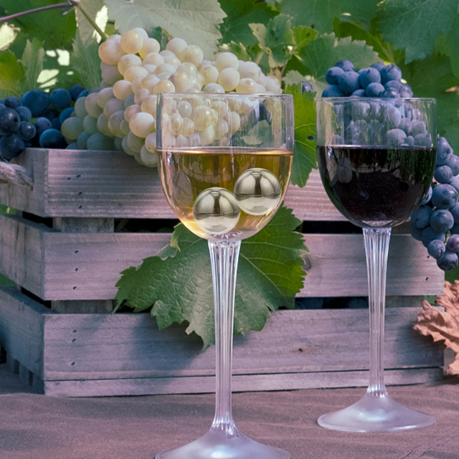 

2 шт. многоразовые кубики для вина и льда из нержавеющей стали, износостойкие камни для виски, металлические охлаждающие кубики, идеально подходящие для бара, ресторана