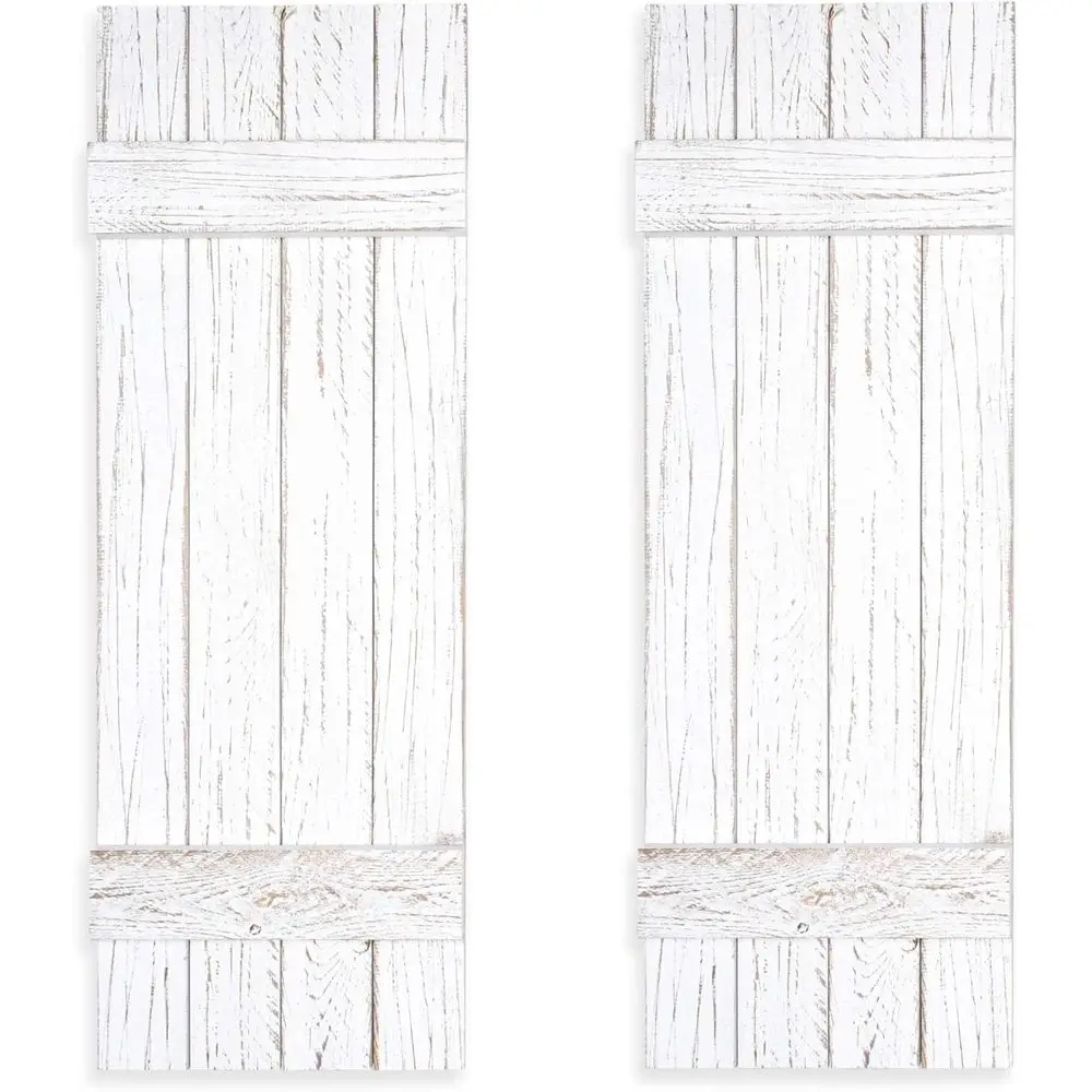 

Деревянные жалюзи Ilyapa, настенный декор — стиль архама, состаренные белые ставни для дверей сарая или настенное искусство для интерьера — американский аммили-продан