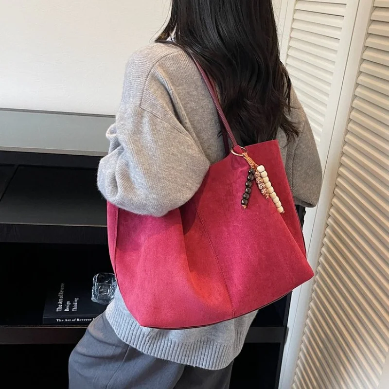 

Женская большая сумка из кожи с узором герани и Данія, элитная, элегантная, легкая, мягкая, повседневная