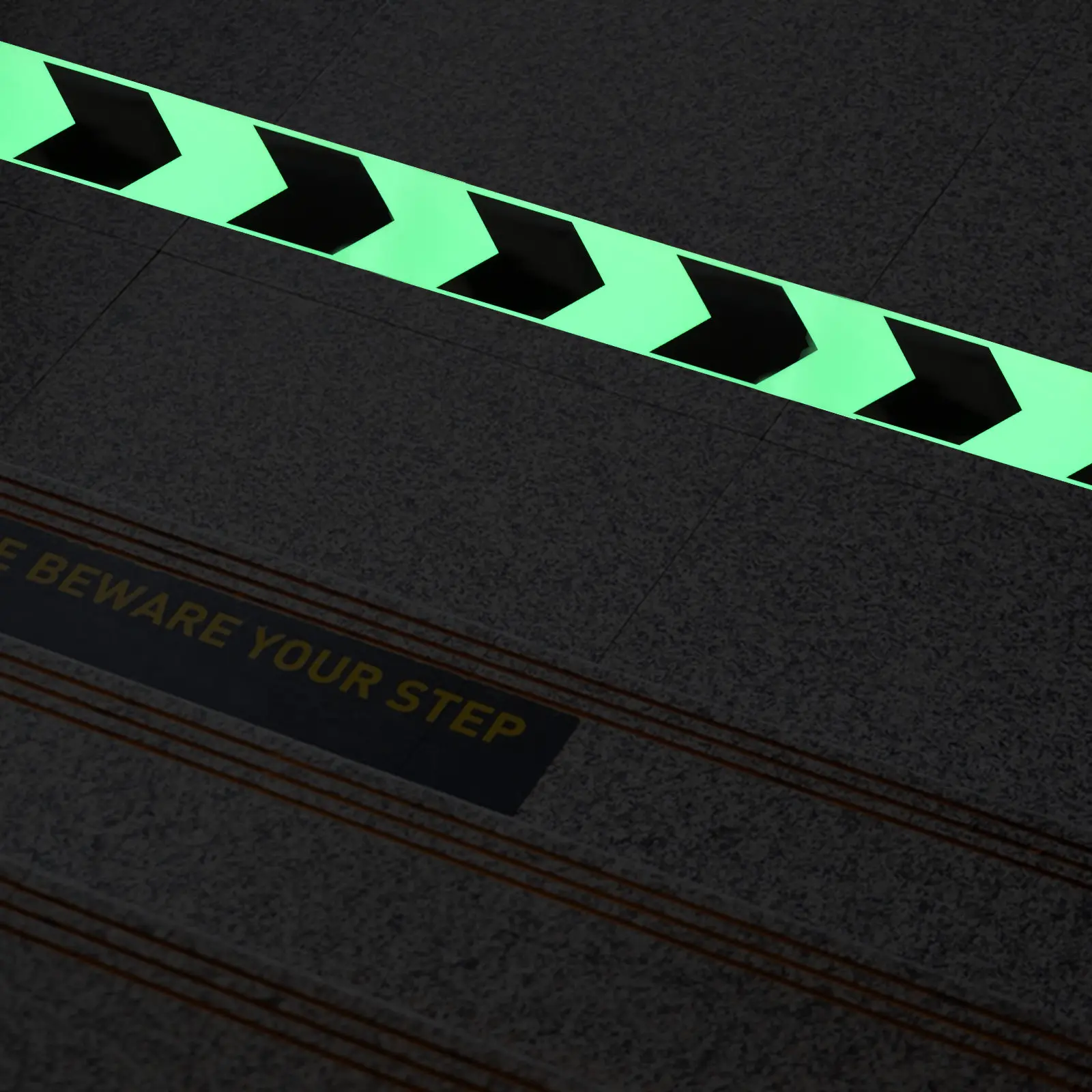 1 Roll Night Glow Directional Arrow Tape Heavy Duty Reflective Safety Warning Adhesive Tape Outdoor Hazard Caution Floor Marking