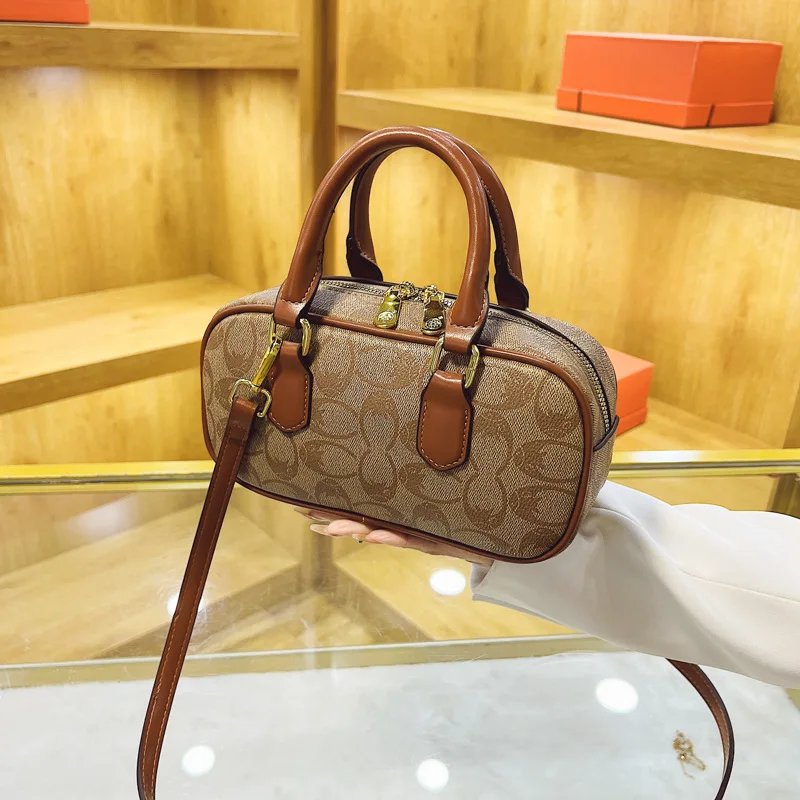 Women's hot-selling retro handheld small square bag French printed shoulder messenger bag tide
