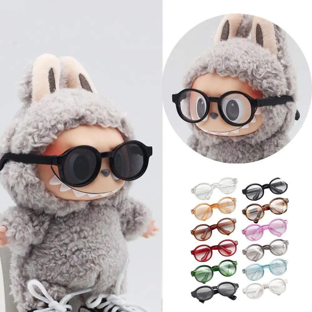6.5cm 9cm occhiali in plastica trasparente per 1/8 1/6 1/3 1/4 BJD per Labubu MSD SD peluche per occhiali da sole bambola EXO