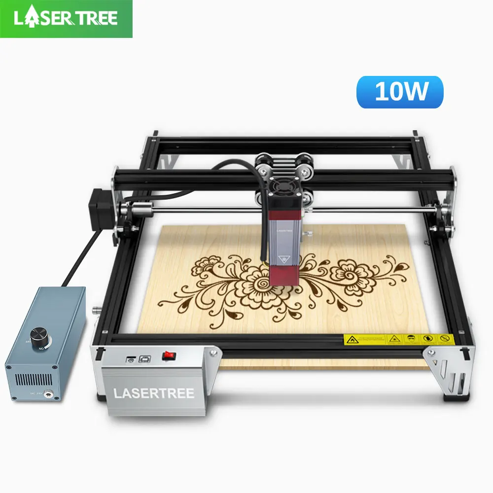 Laser Tree-mini Laser Engraving Machine Lt-k1 10w Lase Head Laser Engraver Cut Ttl Blue Light Módulo Woodworking Tool