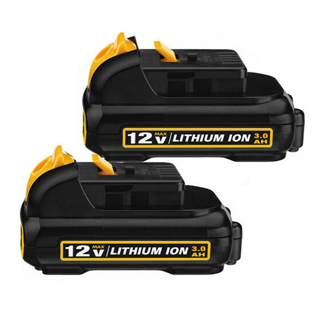 

Vanon 2Pack DCB120 3.0Ah 12V Lithium Ion Battery DCB120 DCB23 DCB27 Higher Capacity Replace for DeWalt Battery pin US Warehouse