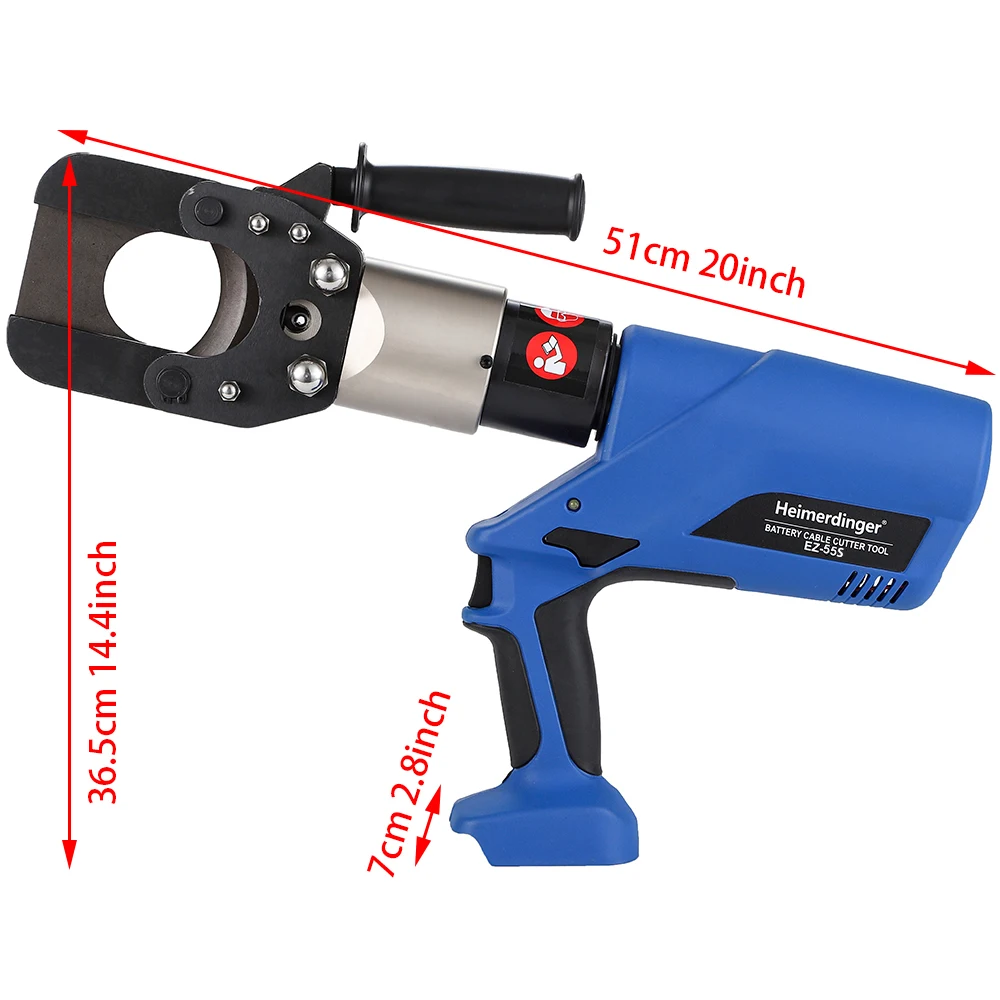 18V Rechargeable Battery Powered Cordless Electric Hydraulic Cable Cutter,Max 55mm 120KN,Body Only,Compatible Makita 18xx