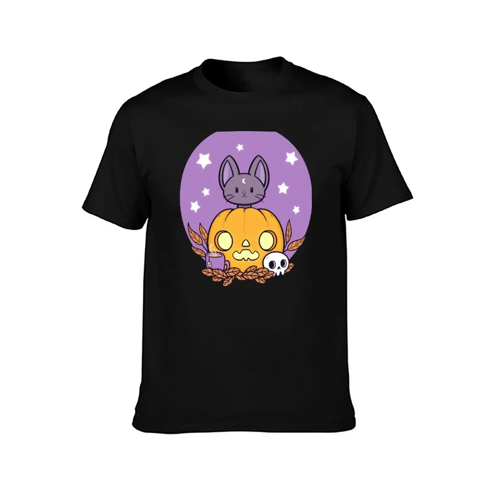 Pumpkin Cats Son Nikury T-Shirt Fashion Pattern Printed Tee Shirt T-Shirt