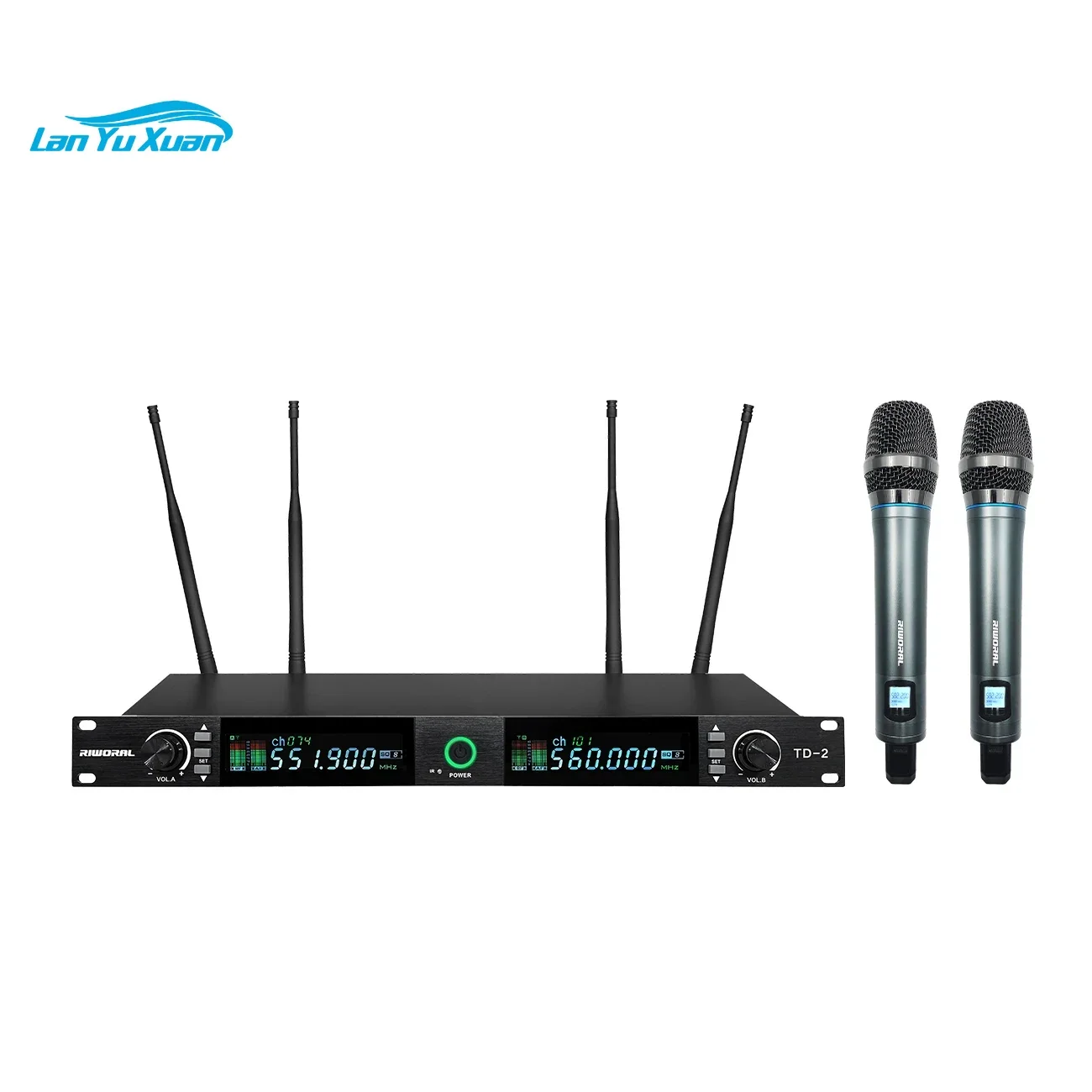 

TD2 Riworal wireless microphone system UHF true diversity microphones for church