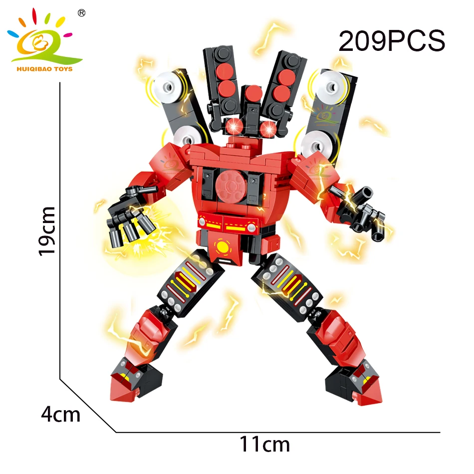 Huiqibao Diy Skibidi Wc Man Monitor Man Bouwstenen Set Titan Speaker Man Titan Camera Model Bakstenen Speelgoed Voor Meisjes Volwassen