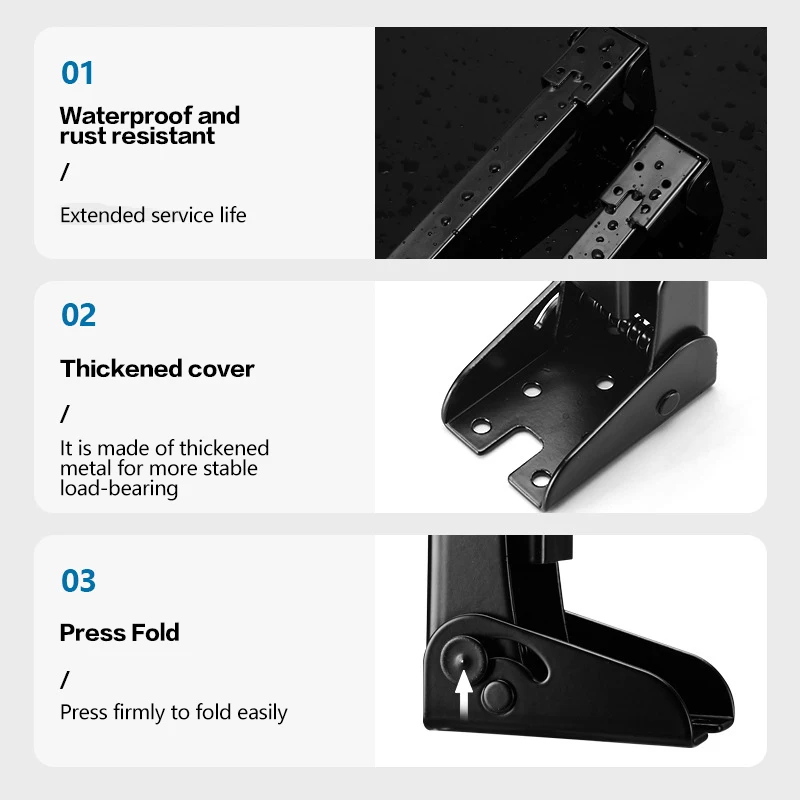 Foldable Table Feet Metal Legs Folding Support Feet Computer Desk Folding Legs Bed Support Legs Camping Table Tripod