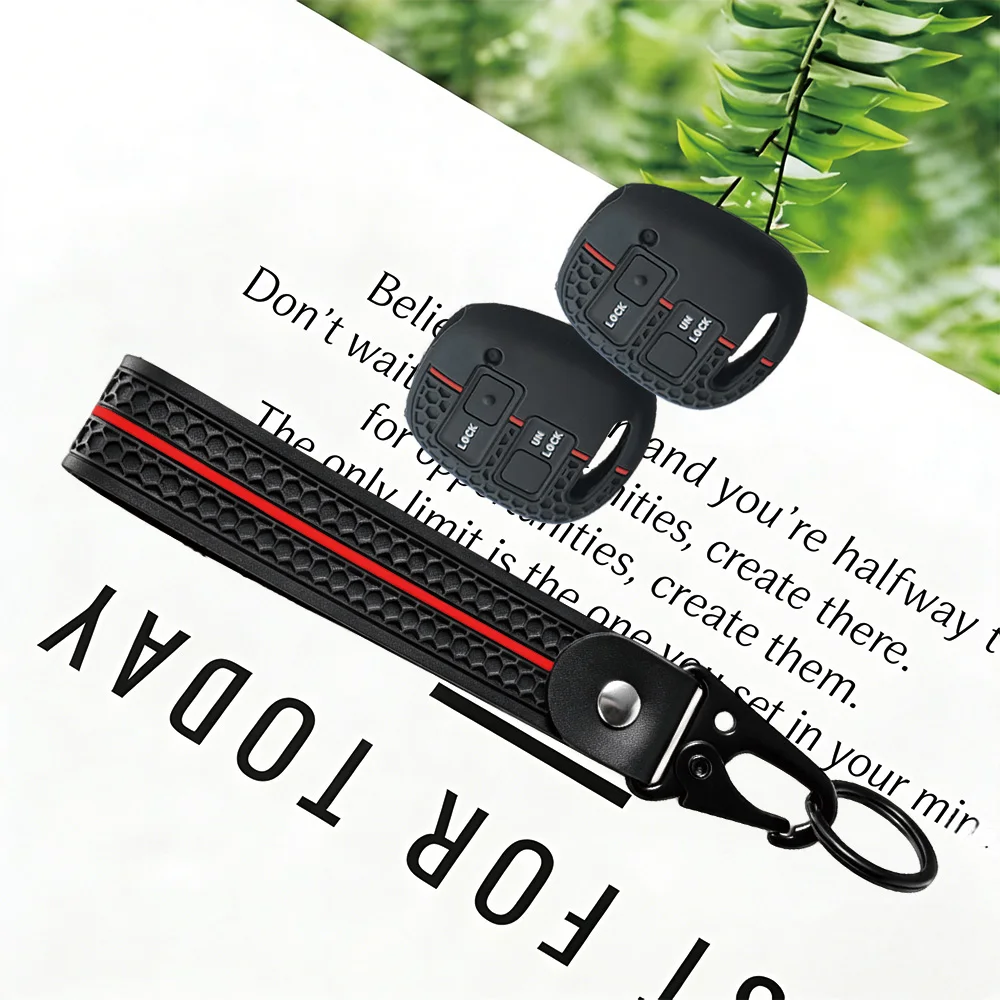 Stylish Honeycomb Silicone Key Holder With Keychain for Toyota FJ Cruiser Yaris Echo Lexus ES GS LS IS RX SC LX RX400h
