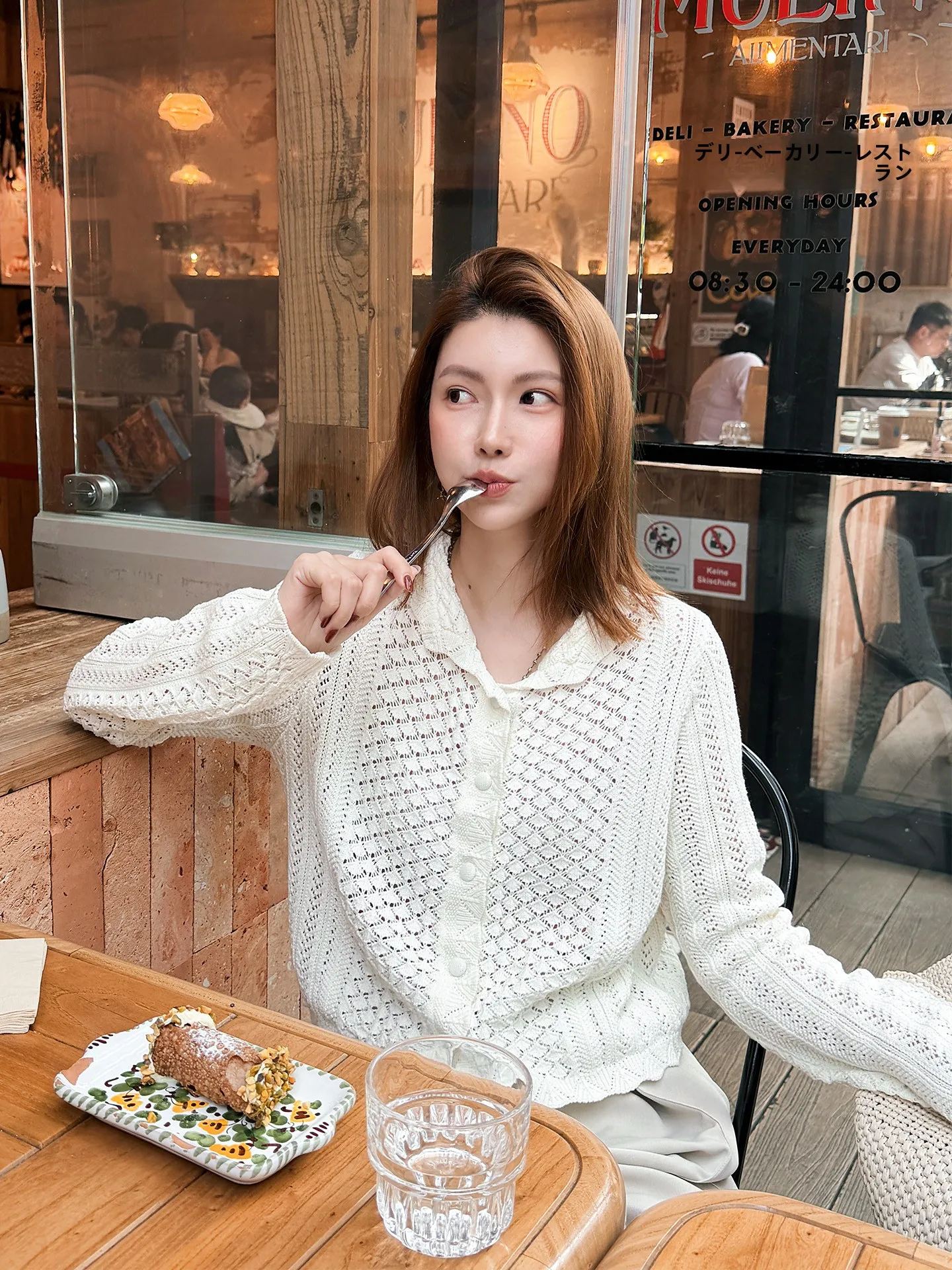 

Утепленный вязаный крючком кружевной кардиган с длинными рукавами, женский тонкий вязаный топ в корейском стиле, свободный крой, хлопок, высококачественное исполнение