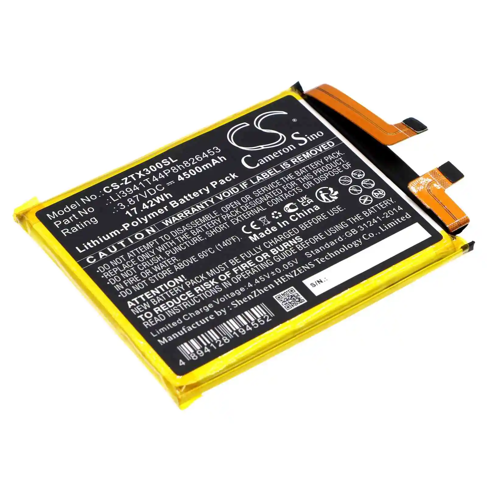 Li3941T44P8h826453 Battery For  ZTE  Axon 30 Ultra 5G  Axon 30 Pro+  Tianji A31 Ultra 5G   A2022P