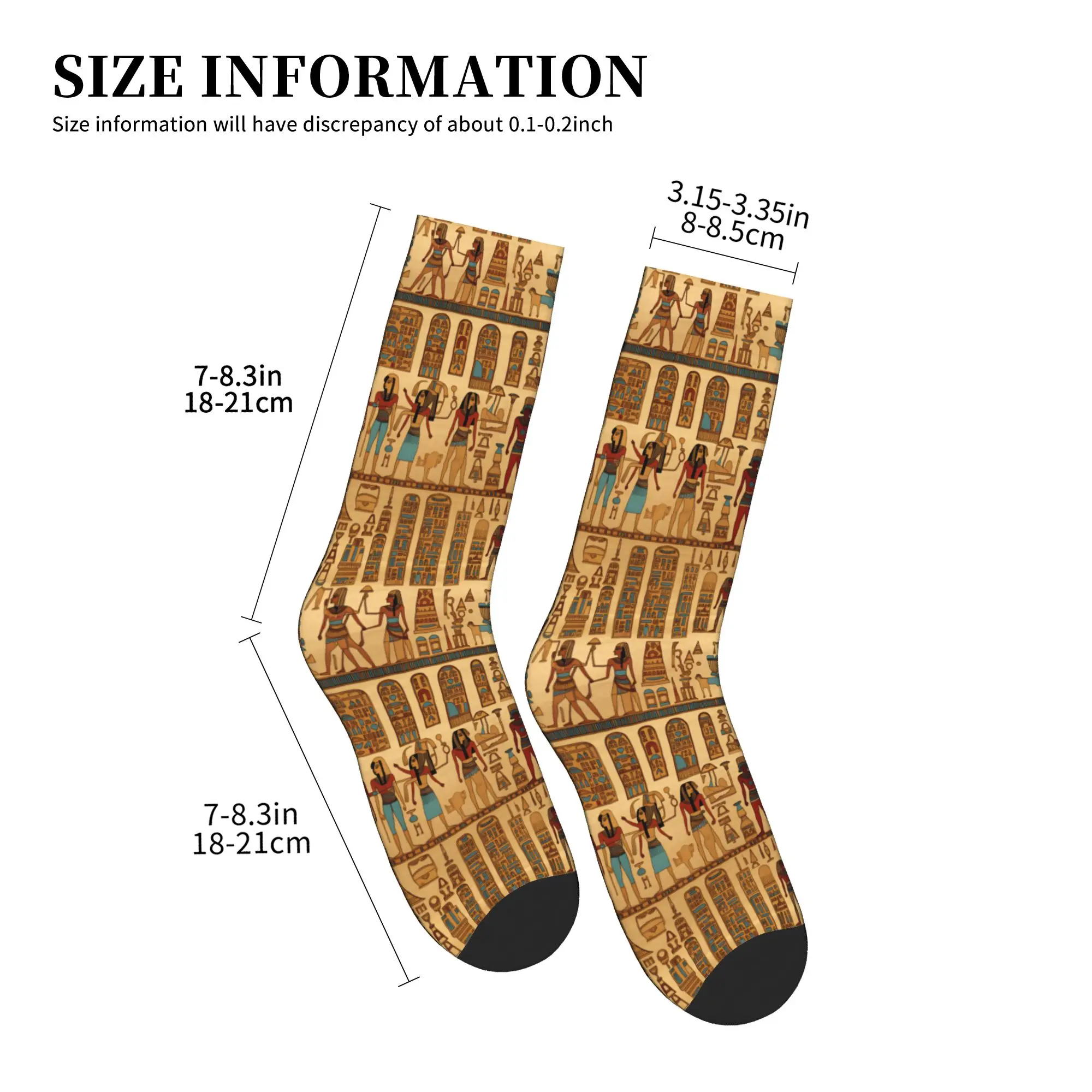 Kawaii Men's Egyptian Gods And Symbols Pattern Dress Socks Unisex Warm Breathbale 3D Printed  Crew Socks - view 4