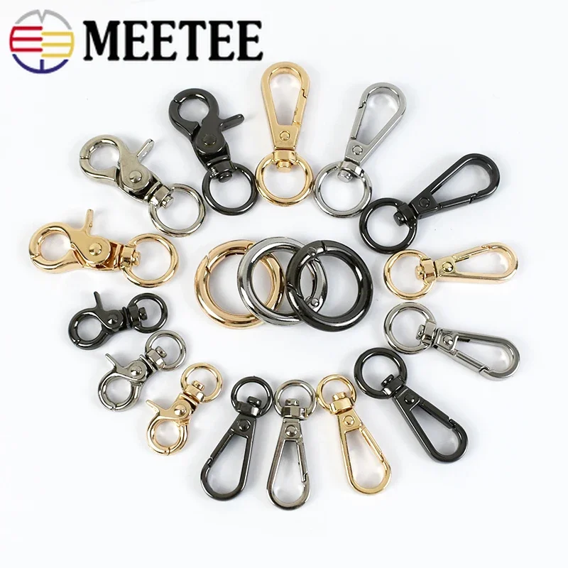 5/10Pcs Metal Swivel Clasp Buckle for Bag Strap O Ring Handbag Hangers Webbing Hooks Lobster Clasps Clips DIY Accessories