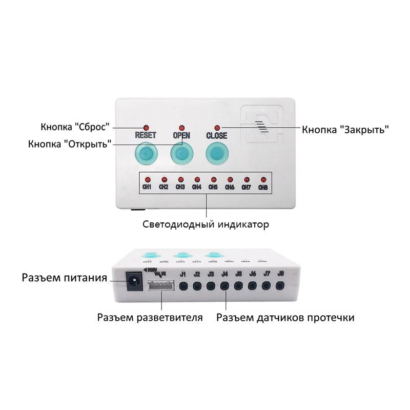 Ships from Russia Water Leakage Detection Device with 2pc DN15, DN20, DN25 Smart Valves and 6M Sensor Against Overflow Leaks