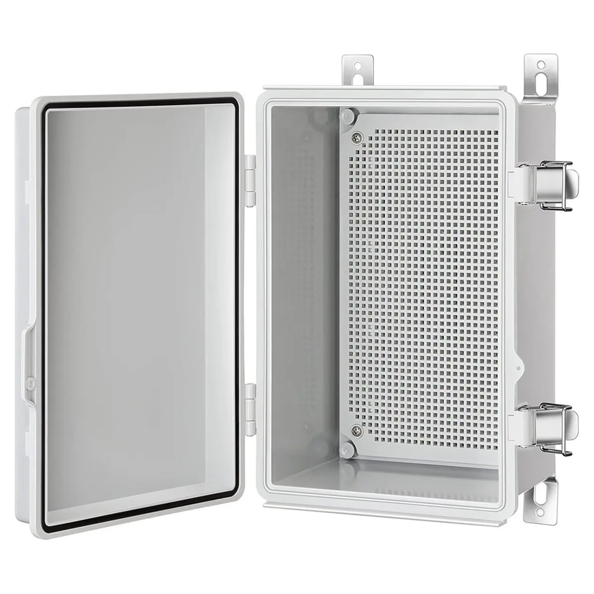 Outdoor Junction Box, IP67 Waterproof Plastic Enclosure for Electrical Project, Includes Mounting Plate and Wall Bracket