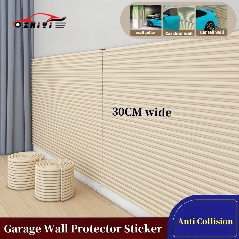 200CM x 30CM x 1,3 CM Auto Tür Schutz Garage Wand Ecke Stoßstange Schutz Aufkleber Anti-Scratch Parkplatz garage Säule Schützen Matte