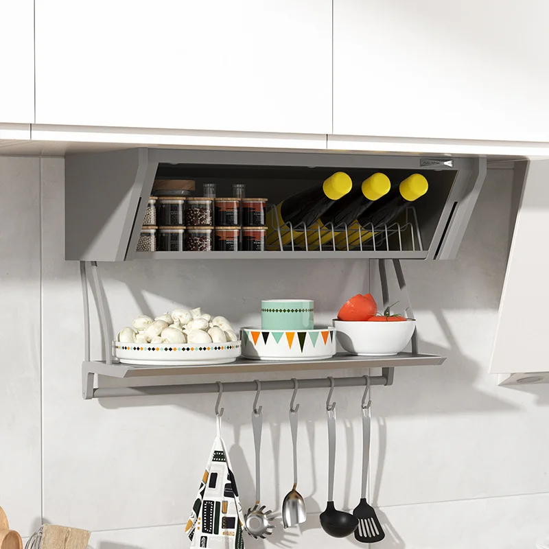 

Hidden seasoning the bottom of the cabinet, pull the basket, kitchen preparation rack, double-layer folding