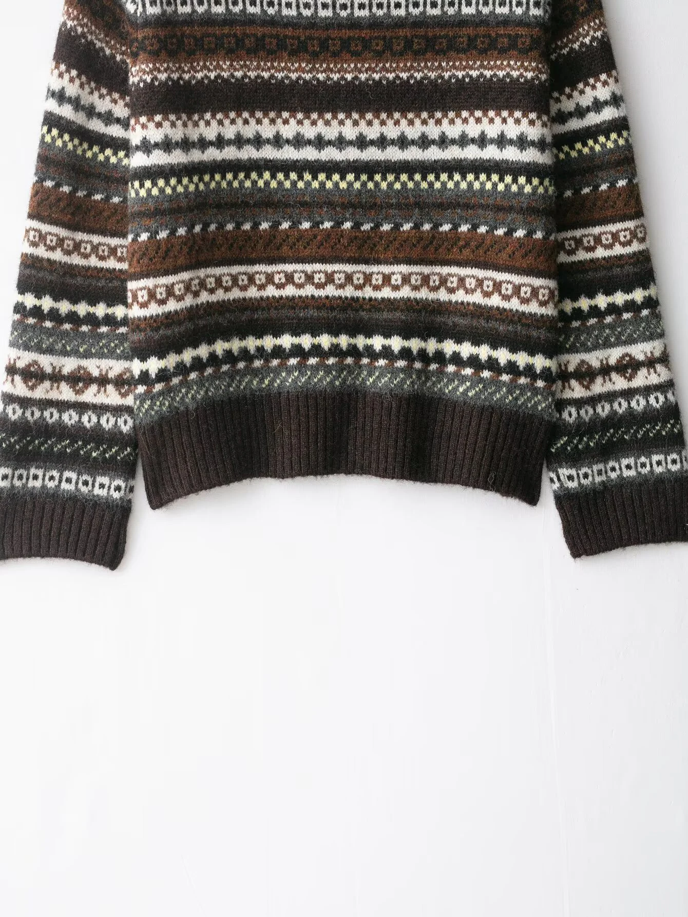Pull tricoté en Jacquard à manches longues et col rond pour femme, nouveau produit d'hiver, Style paresseux rétro, ample, 2025