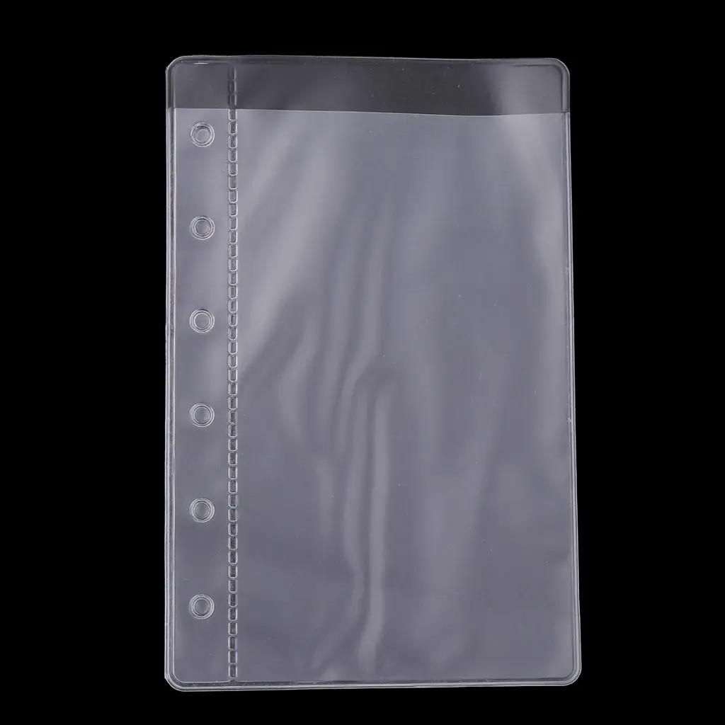 10 Pieces Binder Planner Notebook Refills Filler Organizer Envelope Photo Sleeves - Zipper Case, Bill Pouch With 6 Hole , A7 1