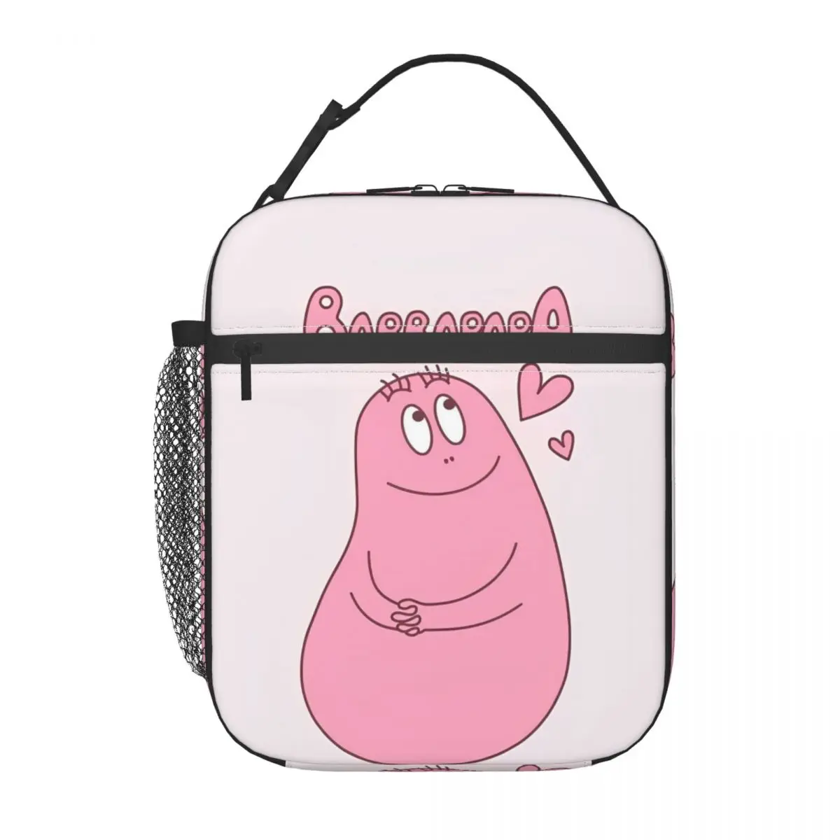 

Розовая Barbapapa, изолированная сумка для обеда с героями мультфильмов для офисного хранения, коробки для еды, портативный термохолодильник, коробка для бенто