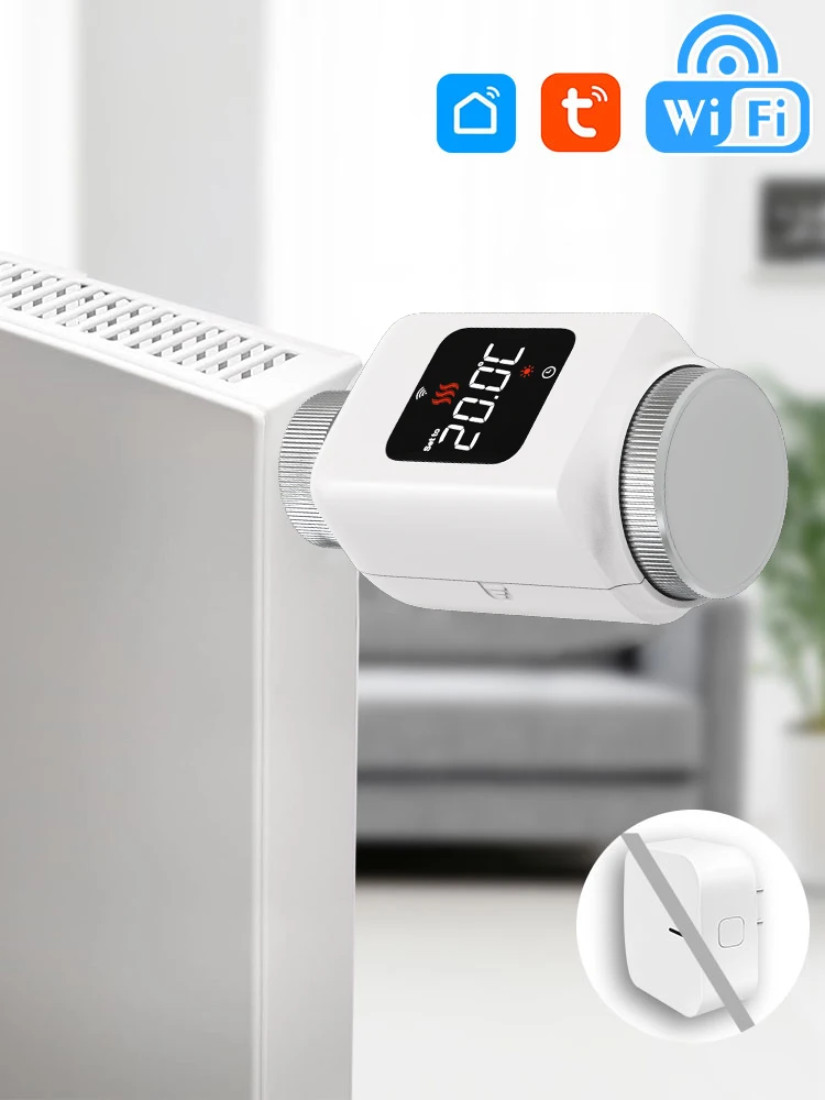 Tuya Smart WiFi thermostatische radiatorkraan TRV programmeerbare APP externe temperatuurregelaar verwarming met Alexa Google Home - afbeelding 2