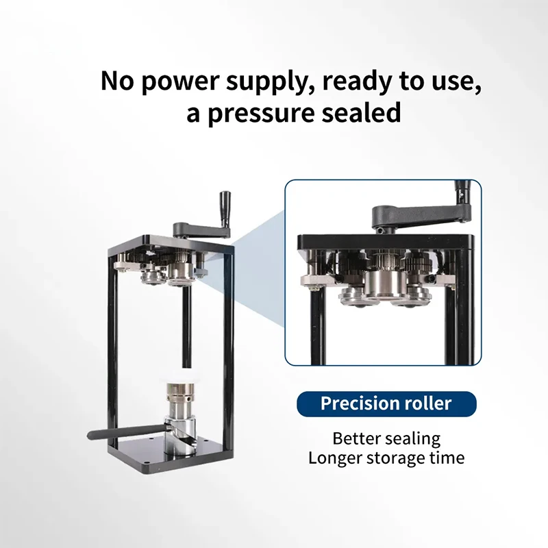 Máquina Manual de sellado de bote de té de burbujas de jugo de café con tapa, nuevo equipo de té de la leche, máquina de sellado Manual giratoria de mano