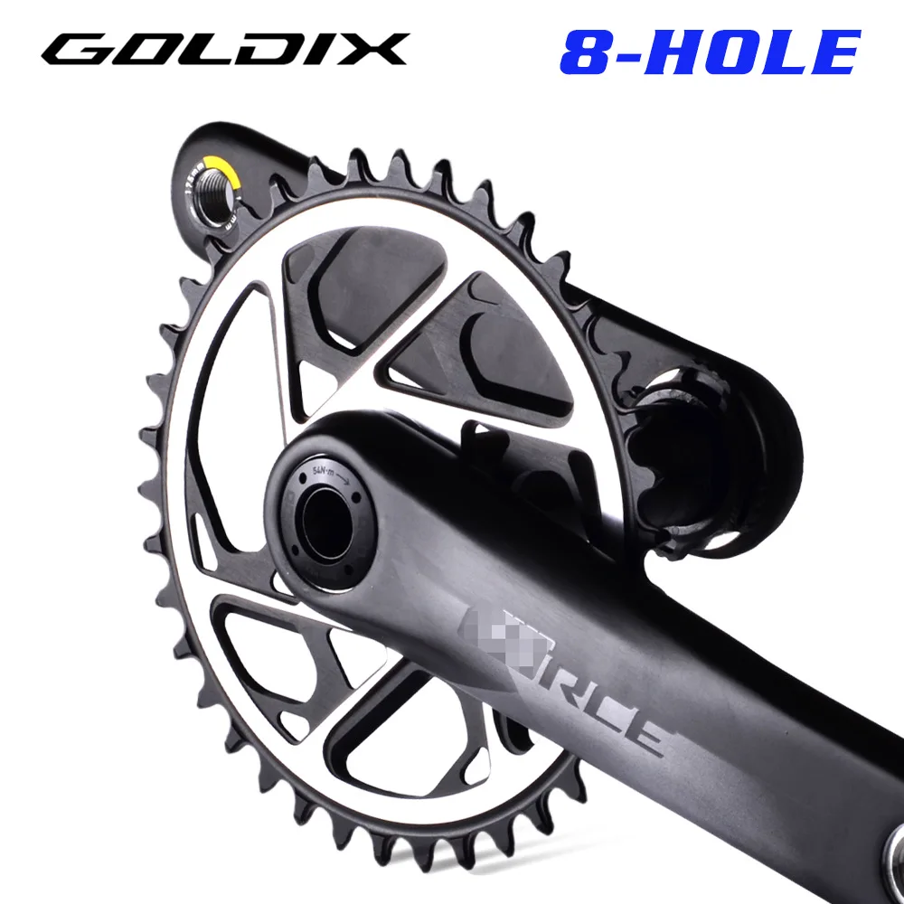 GOLDIX 3mm Offset Chainring 8 Bolt Aluminum CNC Hollow 36T 38T Direct Mount Chainring Narrow Wide for SRAM ETAP AXS KRAFT RED